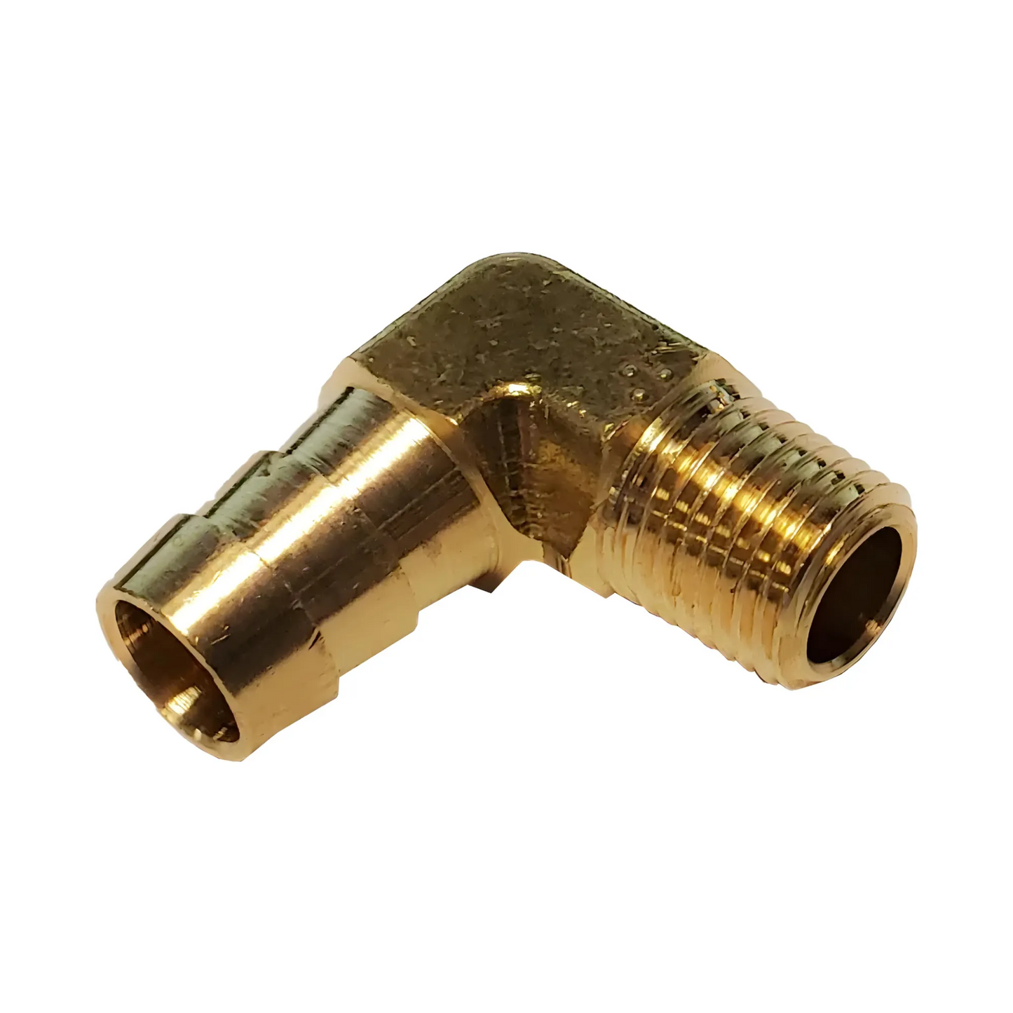 Nitrous Outlet 1/4" NPT x 1/2" Hose Barb 90 Degree - Male/Male