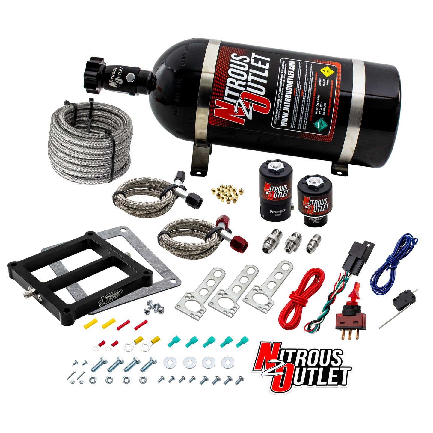 Nitrous Outlet Weekend Warrior 4500 Plate System - Gas/E85 (5-55psi)(100-350 HP)(No Bottle)