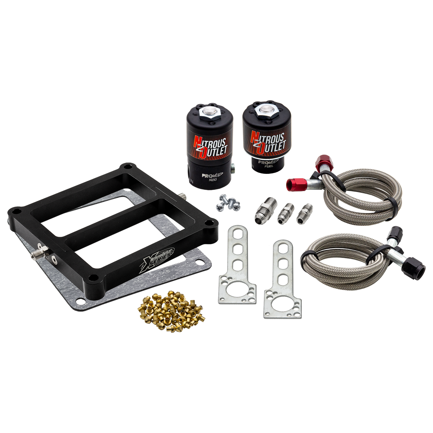 Nitrous Outlet Weekend Warrior 4500 Plate Solenoids Forward Conversion - Gas/E85 (5-55psi)(100-350 HP)