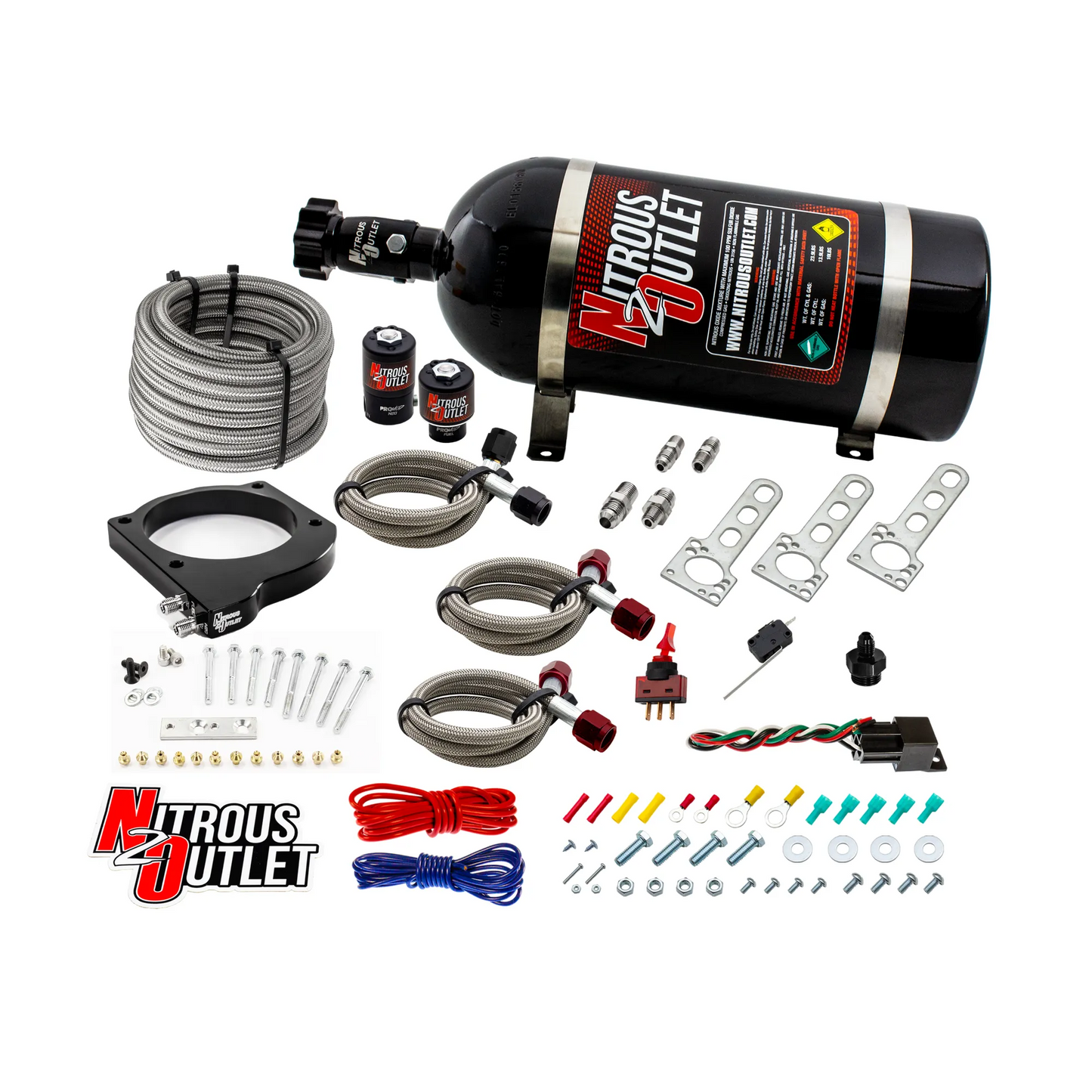 Nitrous Outlet GM 102mm LSX Truck Plate System - Gas/E85 (5-55psi)(50-200HP)(No Bottle)