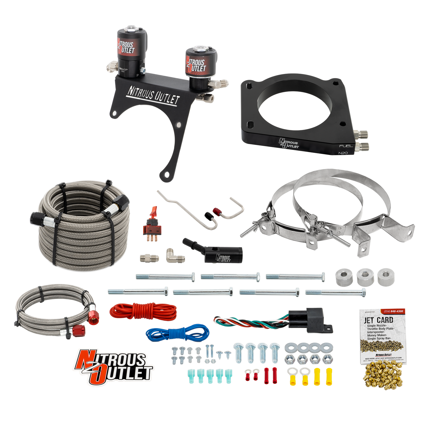 Nitrous Outlet Ford 2018-2024 F-150, Gen 3 Coyote Truck Plate System - Gas/E85 (5-55psi)(50-200HP)(12lb Bottle)