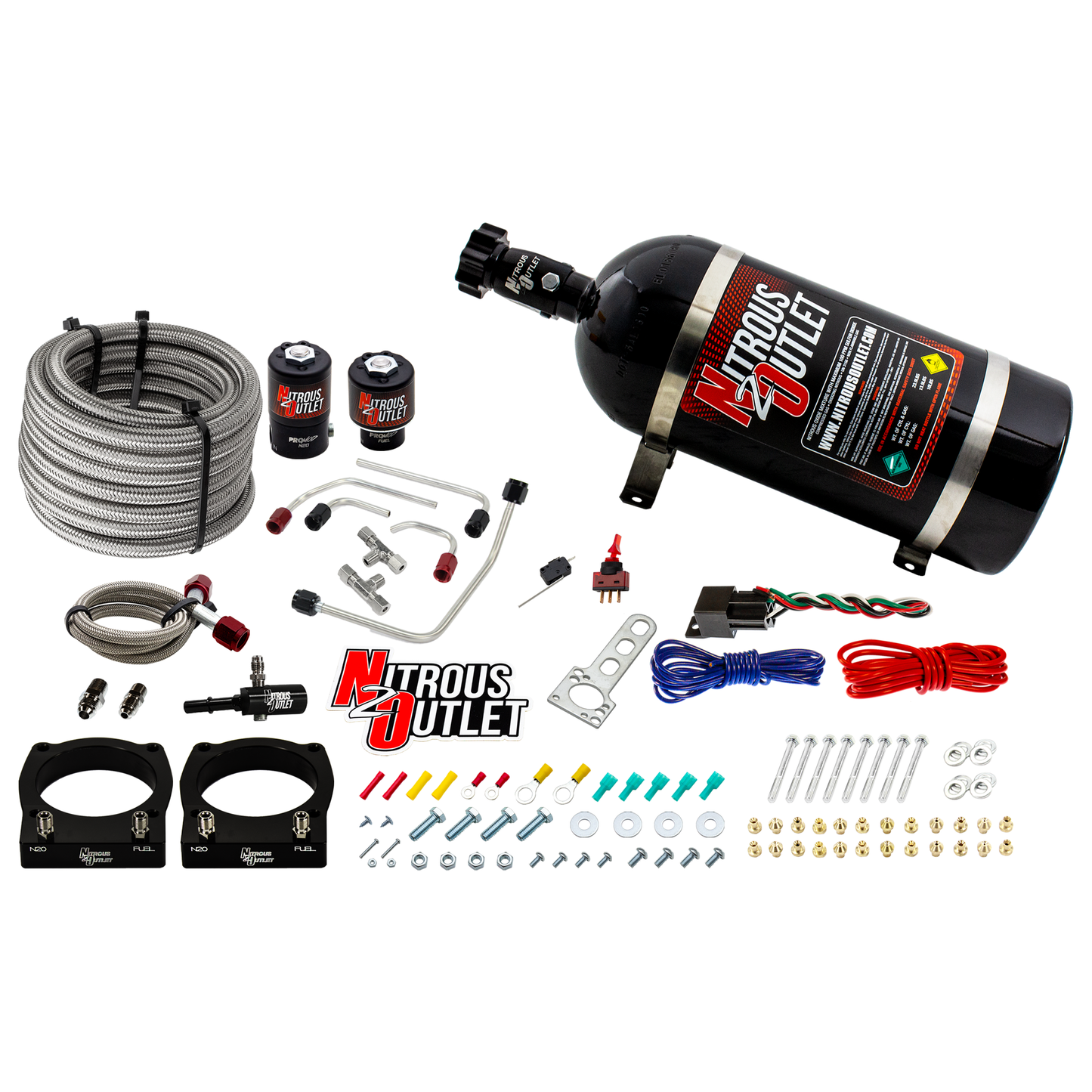 Nitrous Outlet Dodge 2008-2017 Viper Hard-lined Plate System - Gas/E85 (5-55psi)(70-200HP)(No Bottle)
