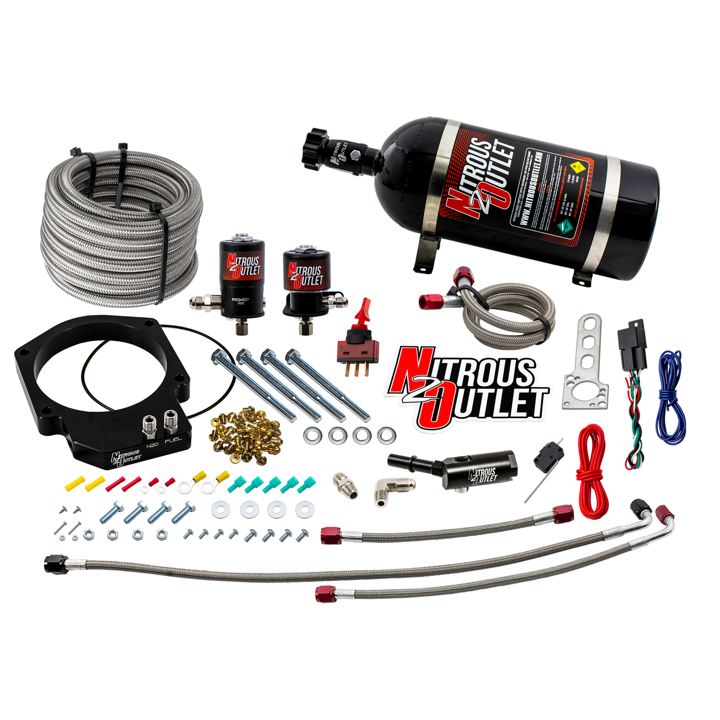 Nitrous Outlet GM LT4 2017-2021 ZL1 Camaro 103mm Throttle Body Plate System - Gas/E85 (5-55 psi)(50-200hp)(12LB Bottle)