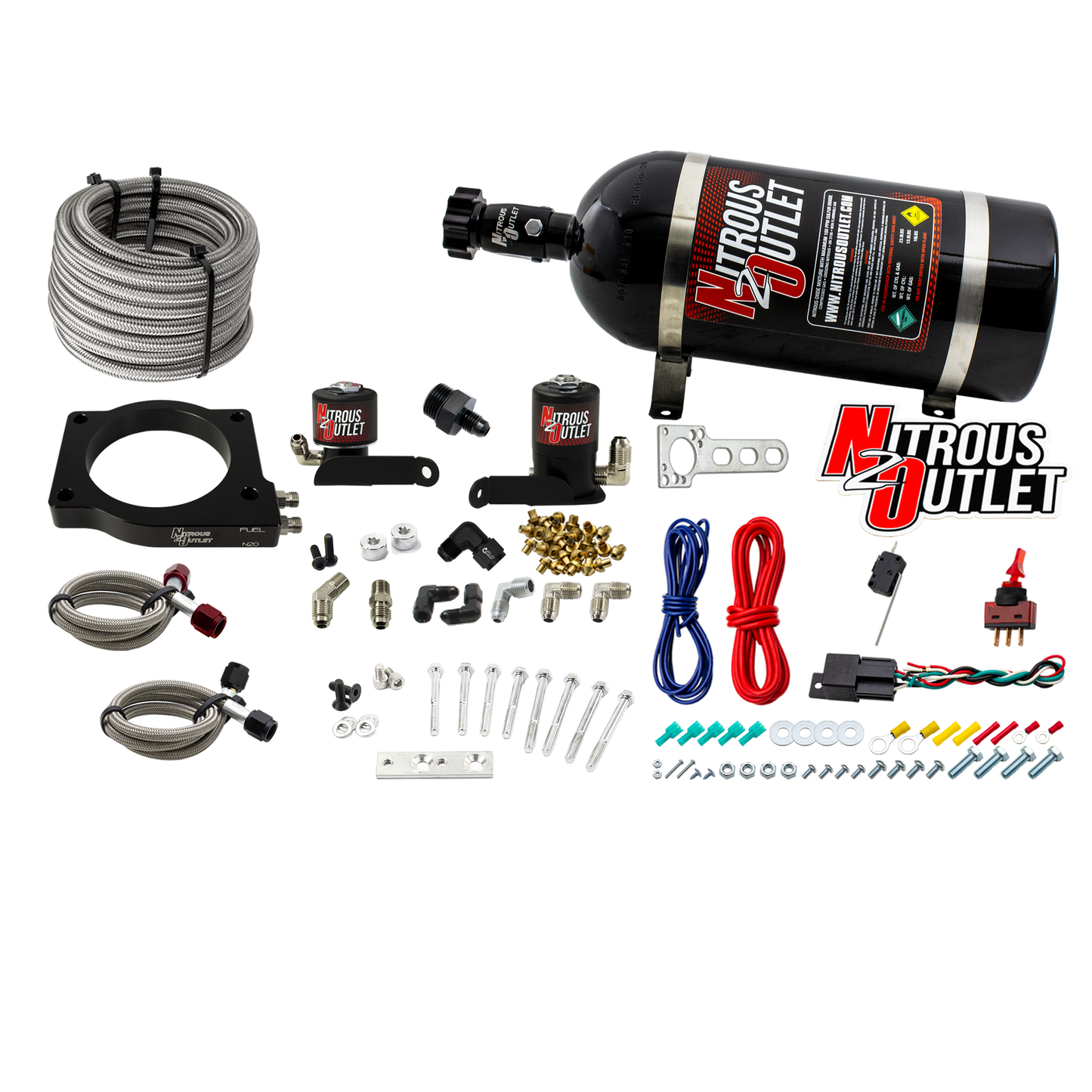Nitrous Outlet Cadillac 2009-2014 CTS-V2 90mm Plate system - Gas/E85 (5-55psi)(50-200HP)(No Bottle)
