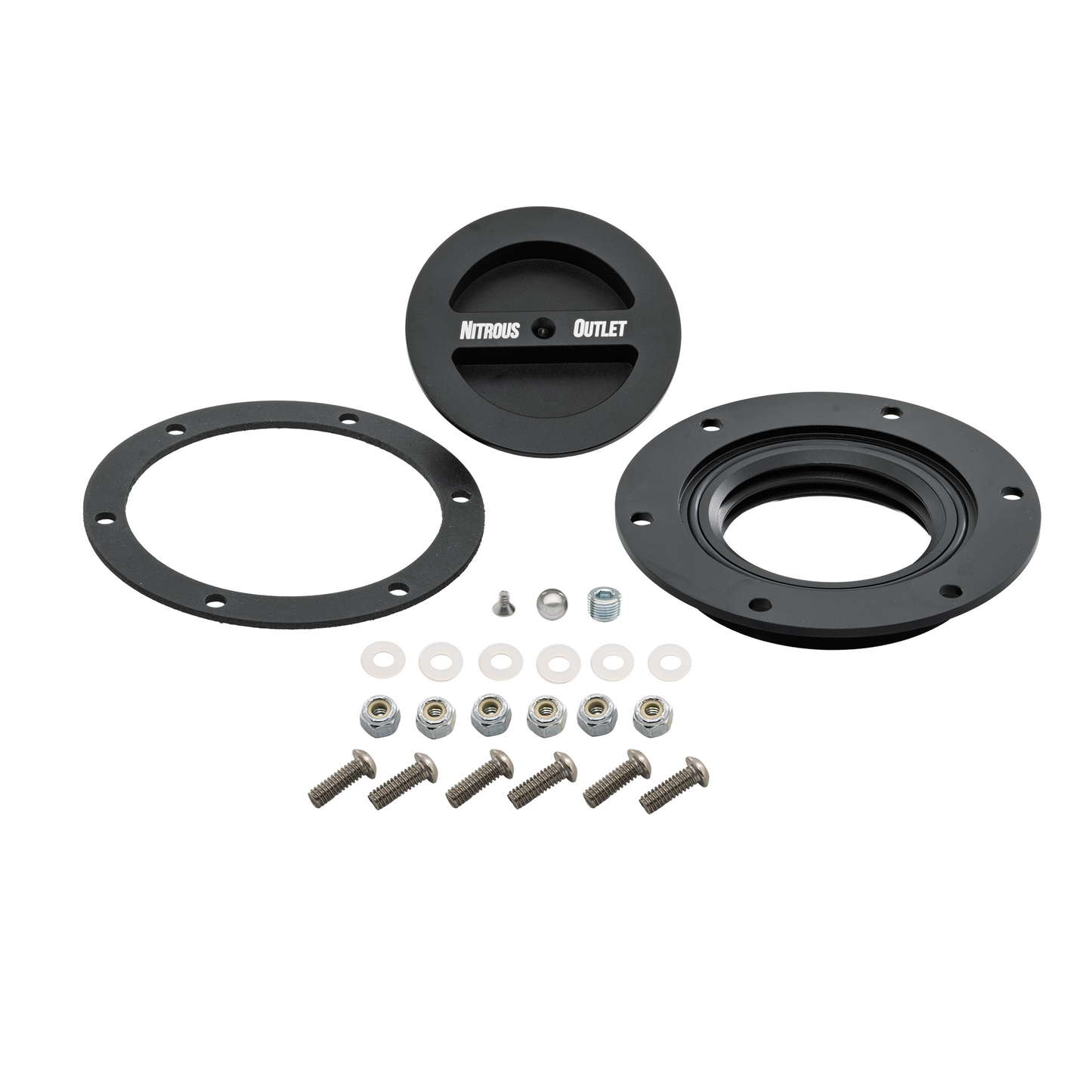 Nitrous Outlet Billet Low Profile Fuel Cell Lid - Built in Optional Roll Over Vent