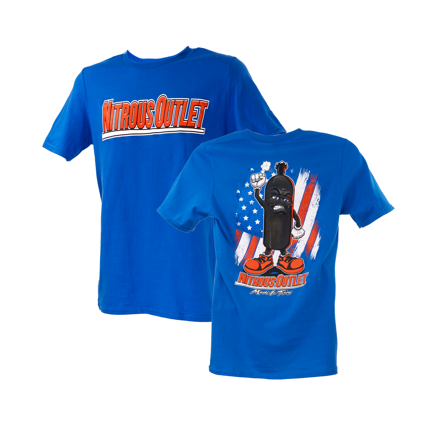 Nitrous Outlet Raised Fist Huffy Royal Blue T-Shirt - X-Large