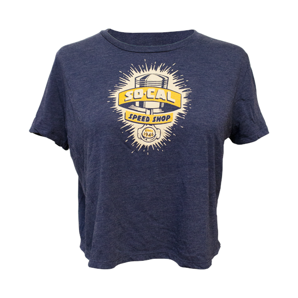 Power Piston Crop Top Heather Blue