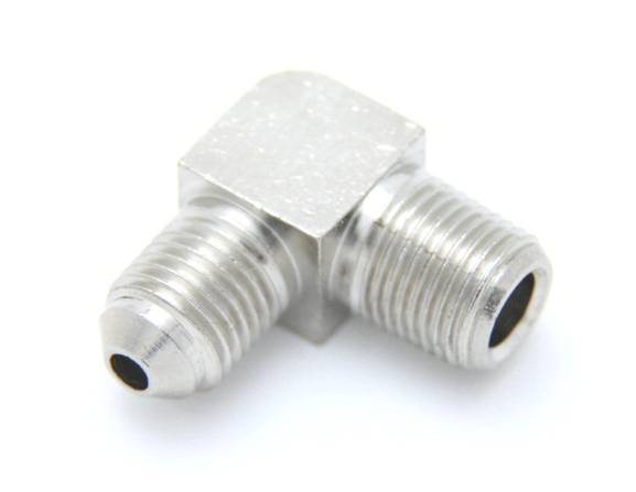 Nitrous Outlet 1/8" NPT x 3AN 90 Degree Fitting - Male/Male