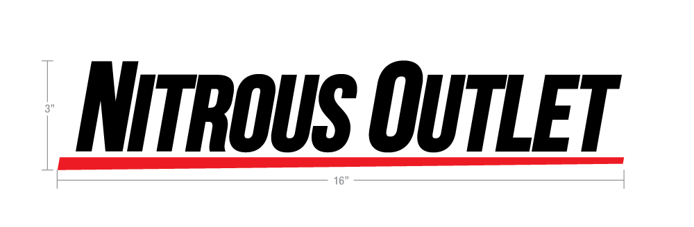 Nitrous Outlet Underline Sticker - 16"x3" (Black)