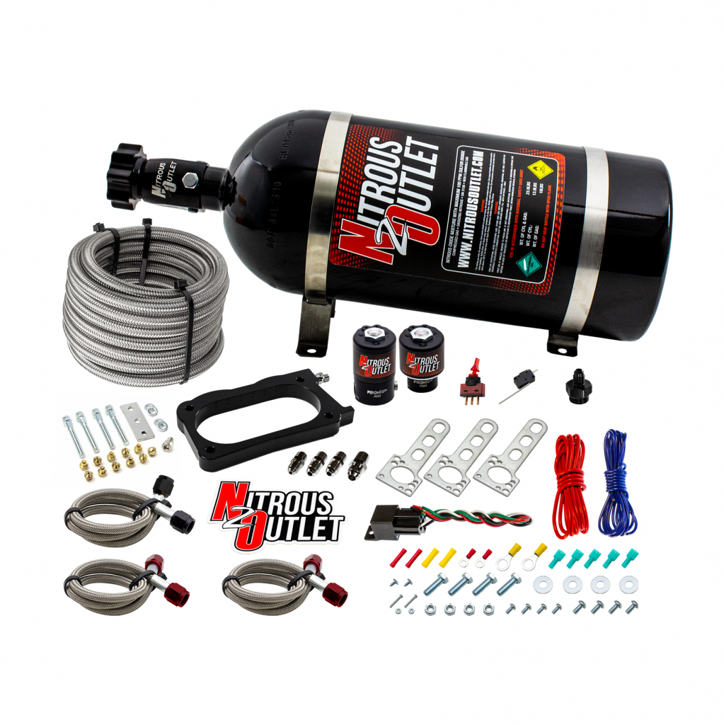 Nitrous Outlet Dodge 2003-2006 Viper Plate System - Gas/E85 (5-55psi)(50-200HP)(15lb Bottle)