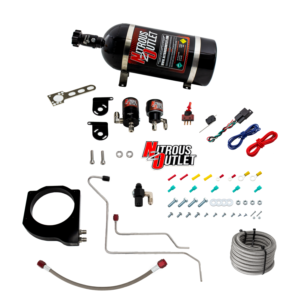 Nitrous Outlet GM 102mm Texas Speed Titan LR-T, SR-1, SR-3, SR-7 Intake Hard-line Plate System - Gas/E85 (5-55psi)(50-200HP)(No Bottle)