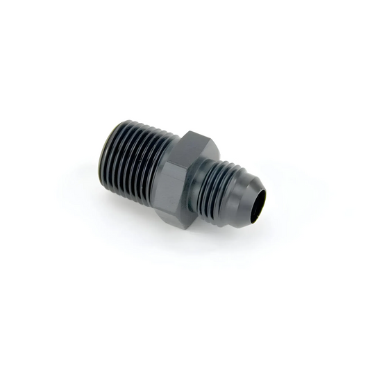 Nitrous Outlet 3/8" NPT X 4AN Straight Fitting- Male/Male (Black)