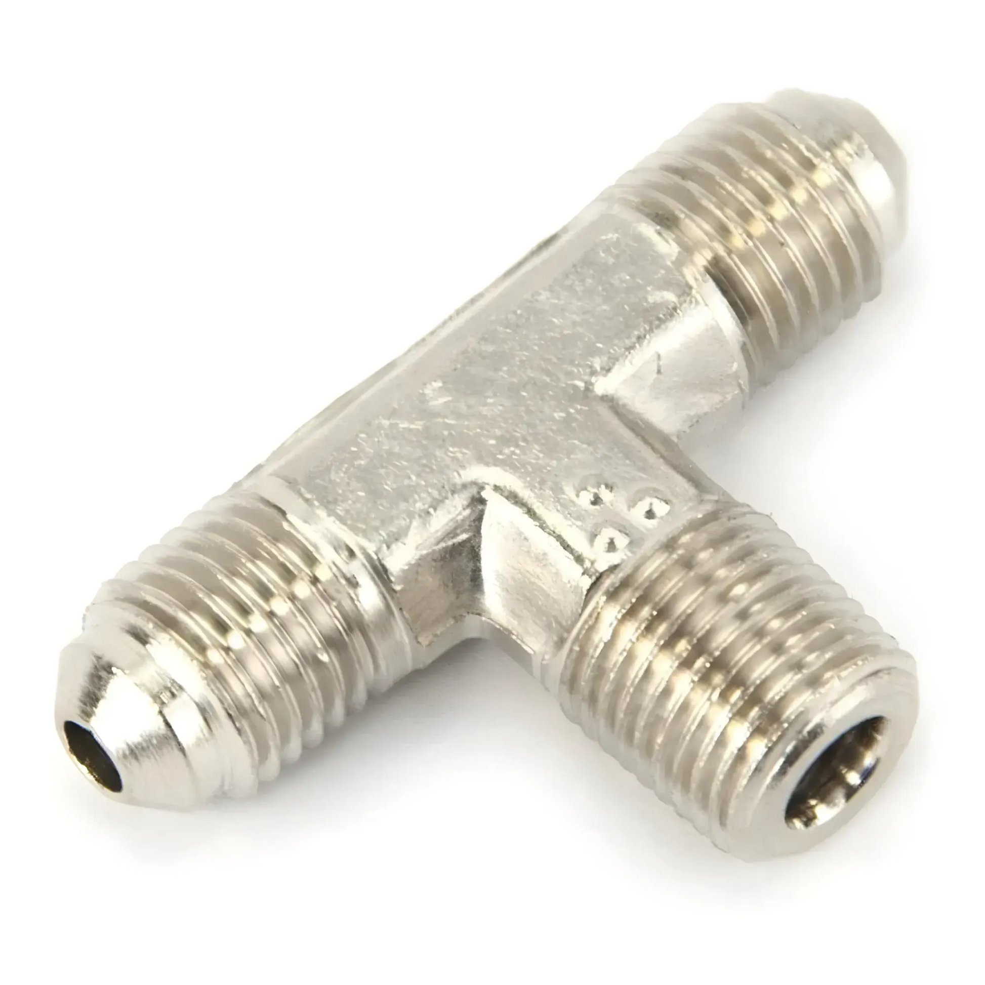 Nitrous Outlet 1/8" NPT x 3AN x 3AN Branch Tee Fitting - Male/Male/Male