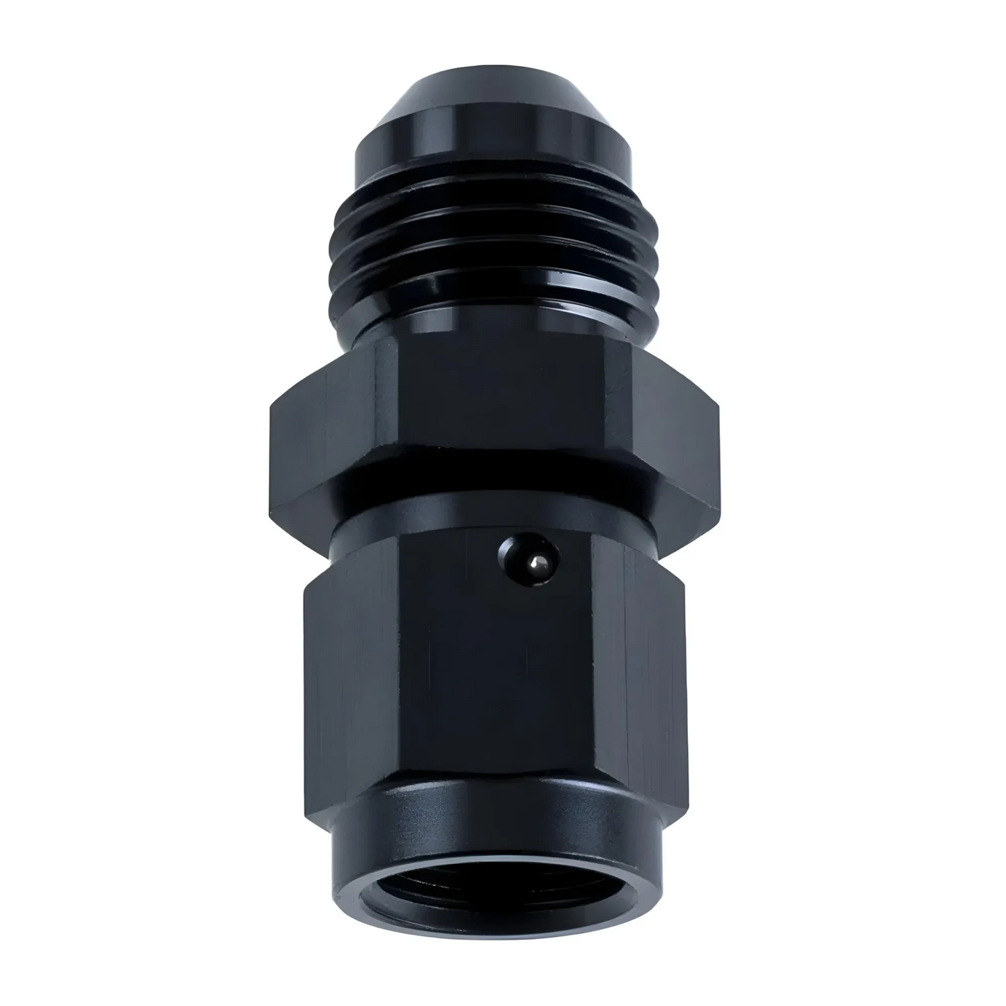 Nitrous Outlet 4AN Swivel x 6AN  Expander Straight Fitting - Female/Male (BLACK)