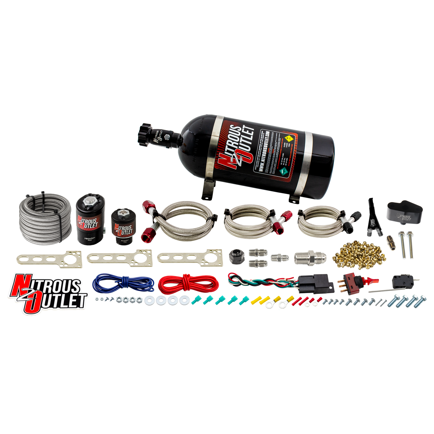 Nitrous Outlet Nissan 2003-2006 350Z Single Nozzle System - Gas/E85 (5-55psi)(35-200HP)(No Bottle)