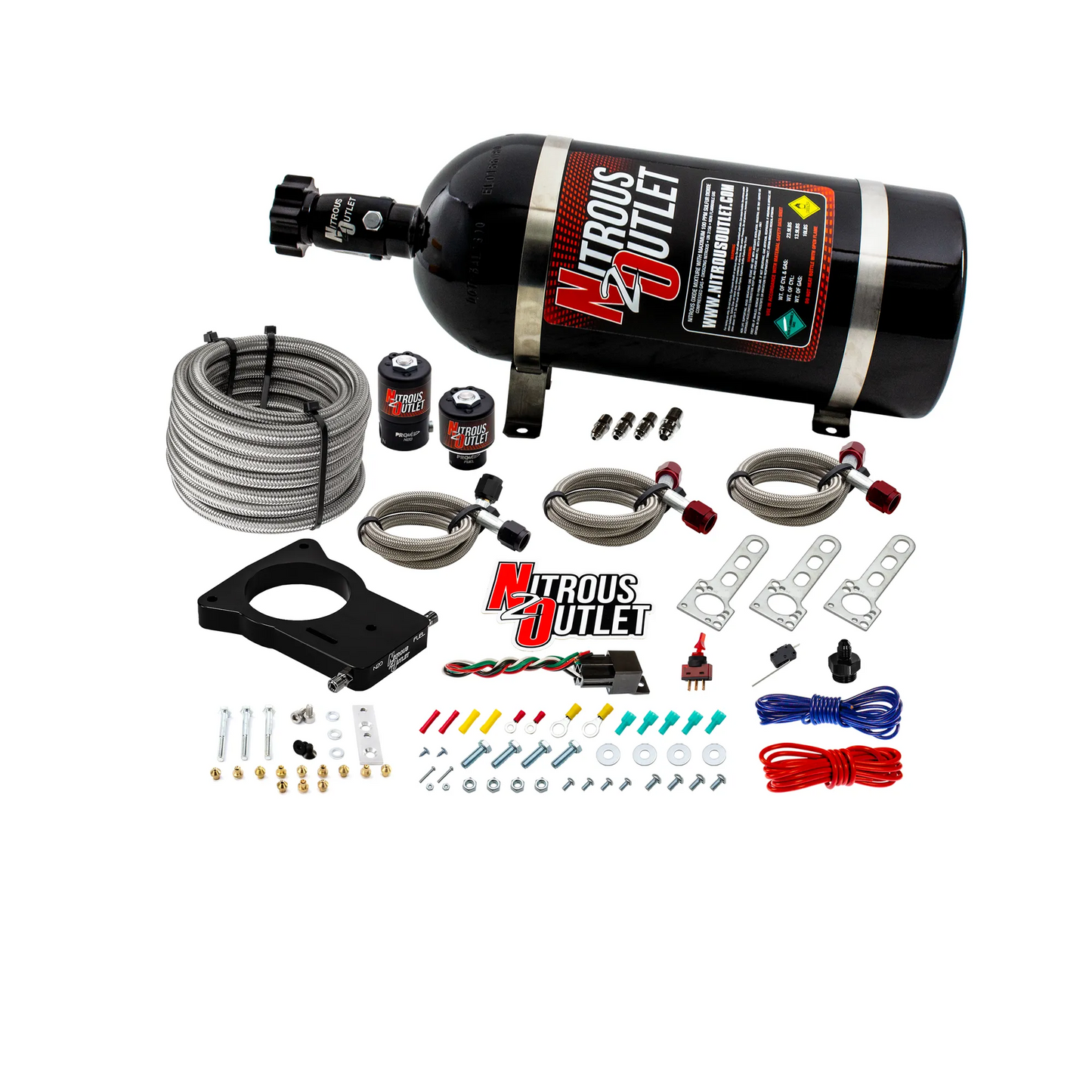 Nitrous Outlet GM 78mm LSX Truck Plate System - Gas/E85 (5-55psi)(50-200HP)(No Bottle)