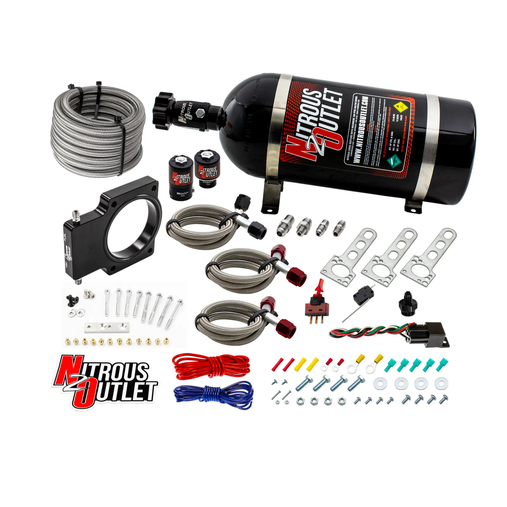 Nitrous Outlet GM 90mm LSX Truck Plate System - Gas/E85 (5-55psi)(50-200HP)(No Bottle)