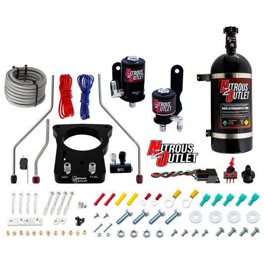 Nitrous Outlet GM/Pontiac 78mm 1998-2002 Camaro/Firebird Hard-line Plate System - Gas/E85 (5-55psi)(50-200HP)(12lb Bottle)