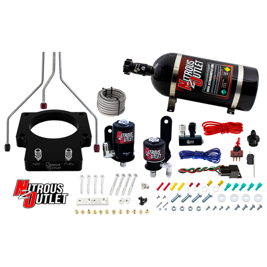 Nitrous Outlet GM/Pontiac 92mm Fast Intake 1998-2002 Camaro/Firebird Hard-line Plate System - Gas/E85 (5-55psi)(50-200HP)(12lb Bottle)