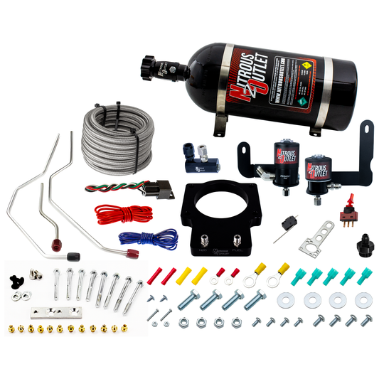 Nitrous Outlet Pontiac 90mm 2008-2009 G8 GT/GXP Hard-line Plate System - Gas/E85 (5-55psi)(50-200HP)(No Bottle)