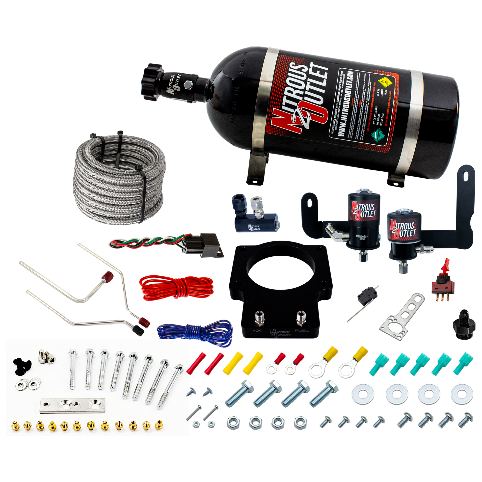 Nitrous Outlet Pontiac 90mm Fast Intake 2004-2006 GTO Hard-line Plate System - Gas/E85 (5-55psi)(50-200HP)(No Bottle)