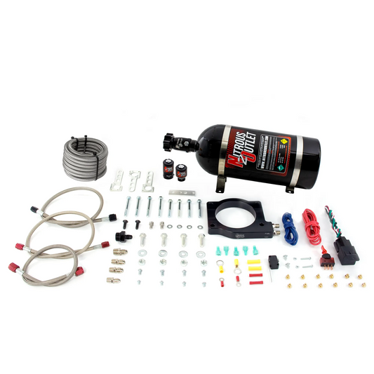 Nitrous Outlet GM 90mm MagnaCharger Plate System - Gas/E85 (5-55psi)(50-200HP)(12lb Bottle)