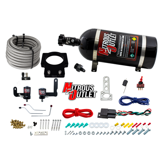 Nitrous Outlet Cadillac 90mm 2006-2007 CTS-V Hard-line Plate System - Gas/E85 (5-55psi)(50-200HP)(12lb Bottle)