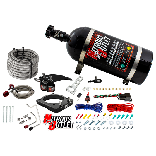 Nitrous Outlet Dodge 2011-2019 Challenger/Charger/SRT8 Jeep/2018-2019 Durango 6.4L Hemi Hardline Plate System - Gas/E85 (5-55psi)(50-200HP)(12lb Bottle)