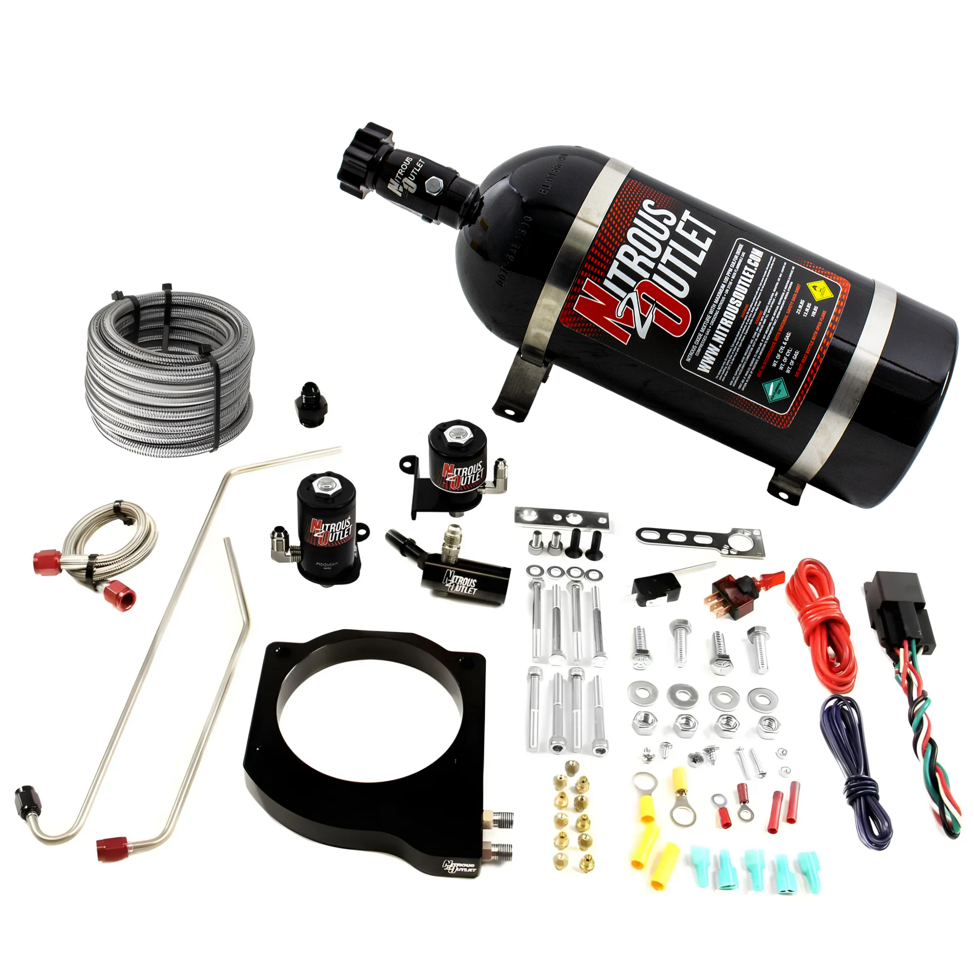 Nitrous Outlet GM MSD Atomic Airforce Intake 2016-2019 Camaro LT1  Hard-line Plate System - Gas/E85 (5-55psi)(50-200HP)(No Bottle)