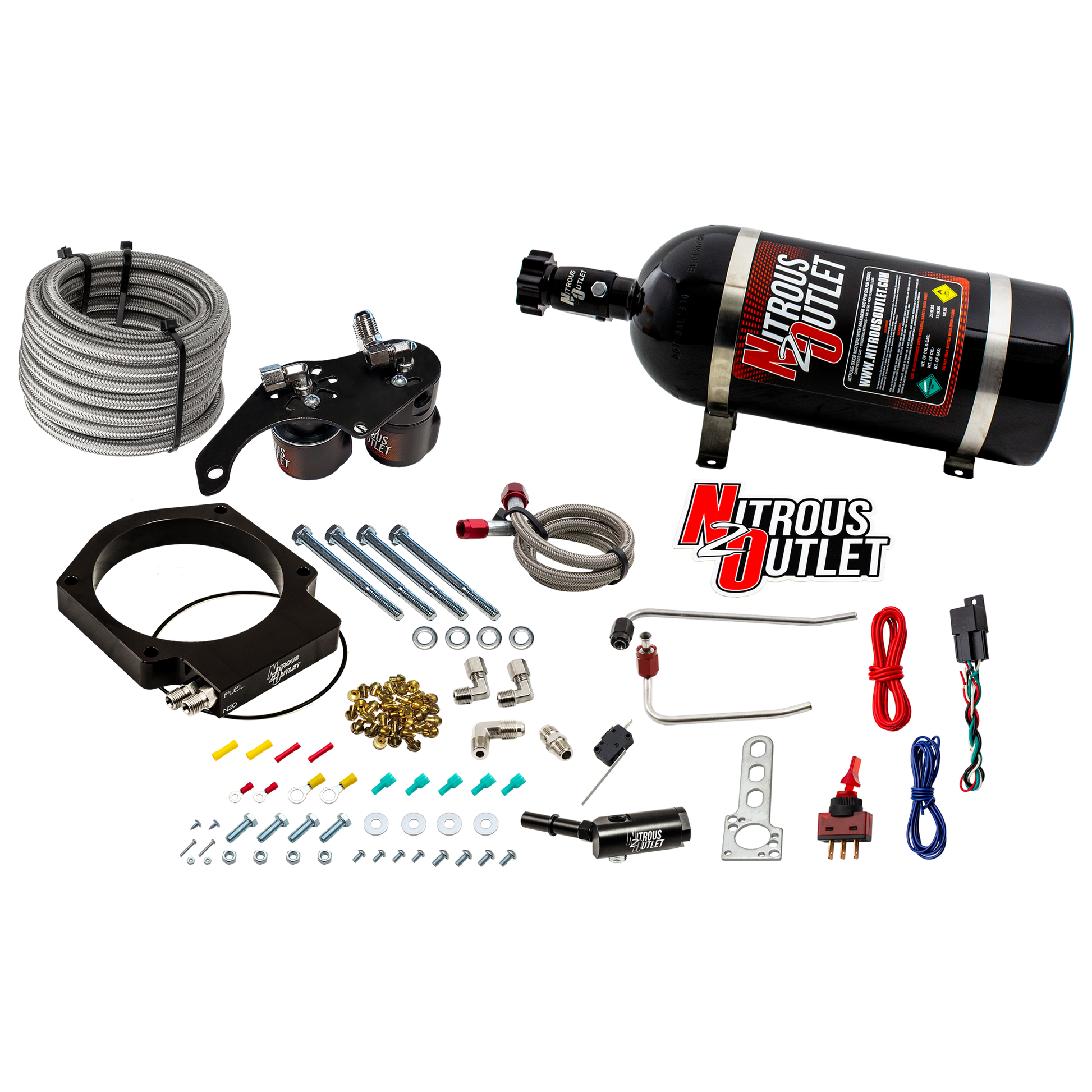 Nitrous Outlet GM LT4 2015-2019 Z06 Corvette 103mm Throttle Body Plate System - Gas/E85 (5-55 psi)(50-200hp)(15LB Bottle)