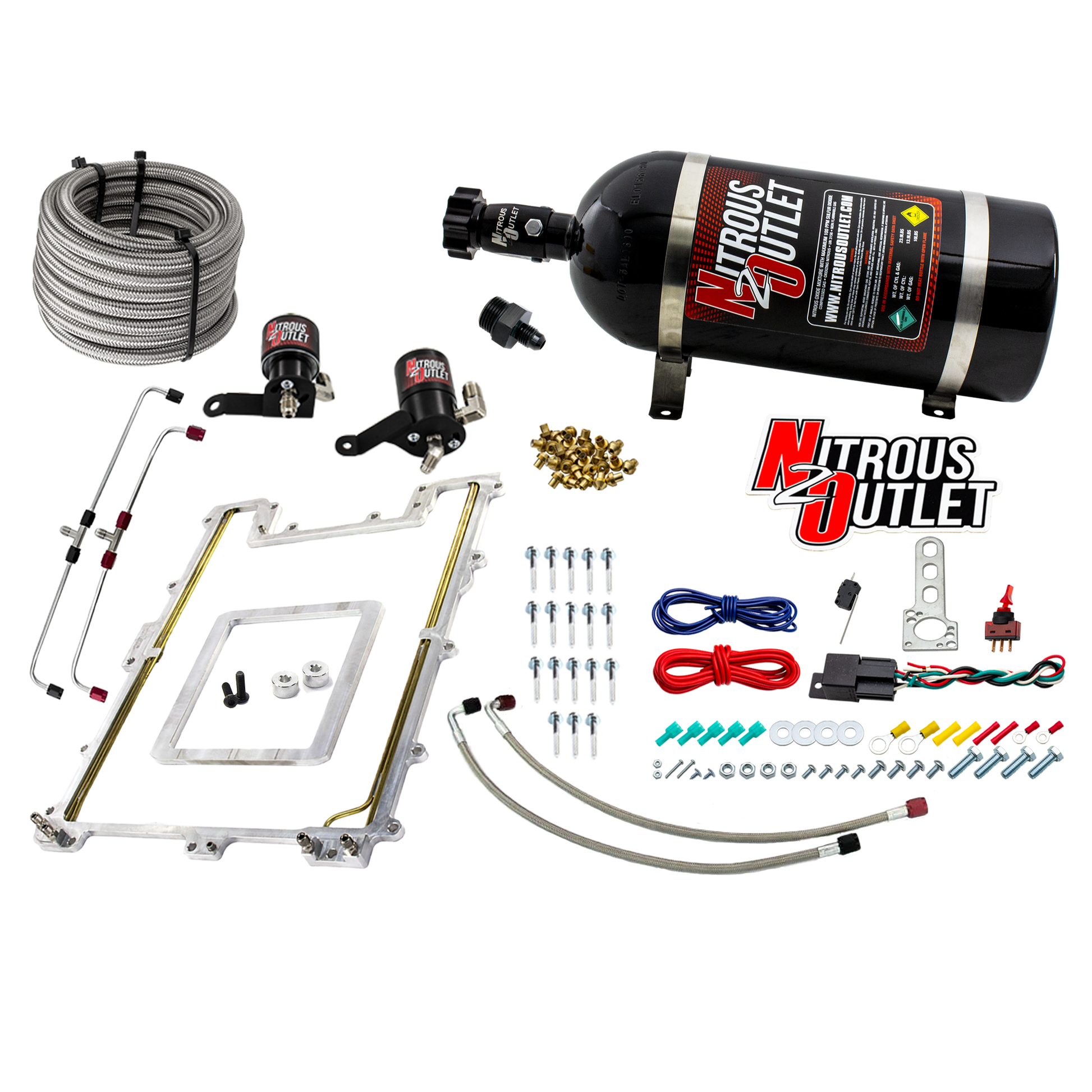 Nitrous Outlet Cadillac 2009-2014 CTS-V2 LSA Blower Plate system - Gas/E85 (45-55psi)(100-300HP)(10lb Bottle)
