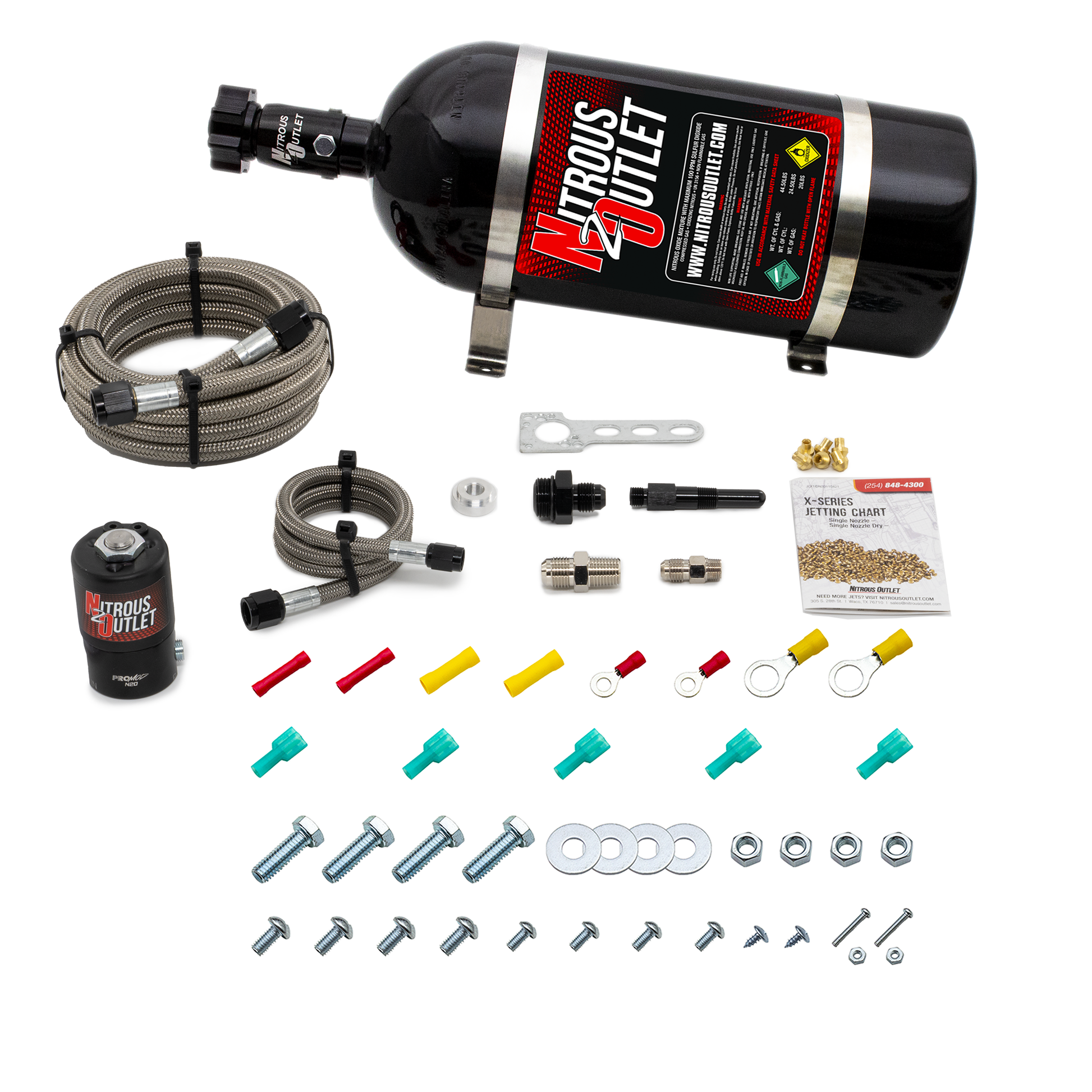 Nitrous Outlet Dry Single Nozzle Boost-N-Juice System (35-300 HP)(No Bottle)