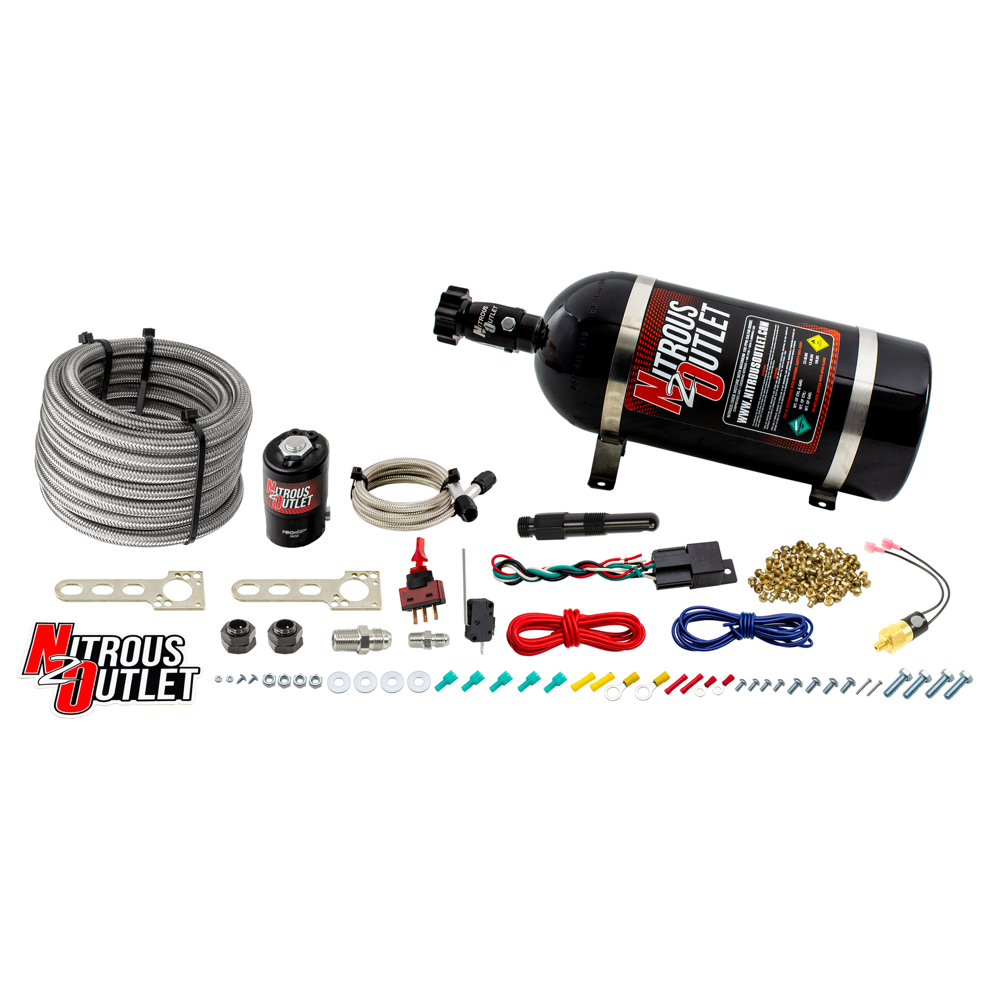 Nitrous Outlet Universal Diesel Dry Single Nozzle System (35-200HP)(No Bottle)