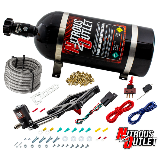 Nitrous Outlet 4150 Stinger 2 Dry System - Hard-line/.122 Nitrous Solenoid/Boomerang Solenoid Bracket - (50-500 HP)(No Bottle)