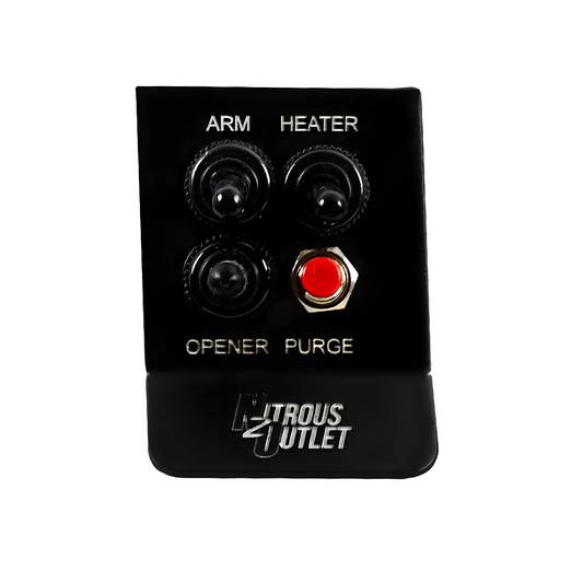 Nitrous Outlet GM 2014-2019 Corvette C7 Power Outlet Tray Fold Up Switch Panel - System Arm/Purge/Bottle Heater/Remote Opener (Mounts Inside Tray Door)