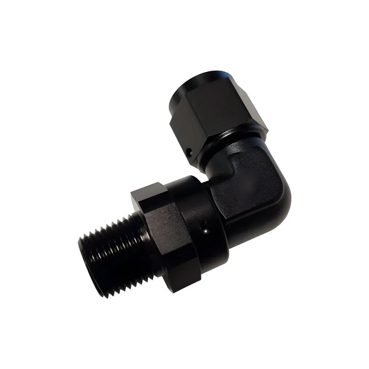 Nitrous Outlet 3/8" NPT 90 Degree Male To 8AN Female Swivel Adapter