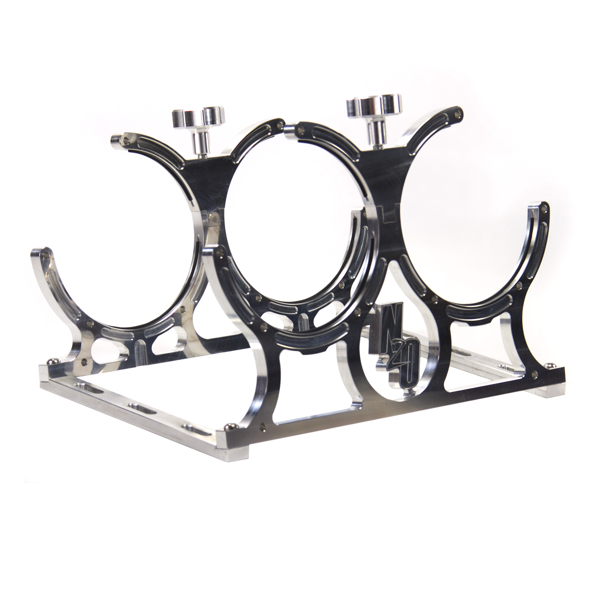 Nitrous Outlet Dual Billet Horizontal Mount Bottle Bracket - 10lb/15lb