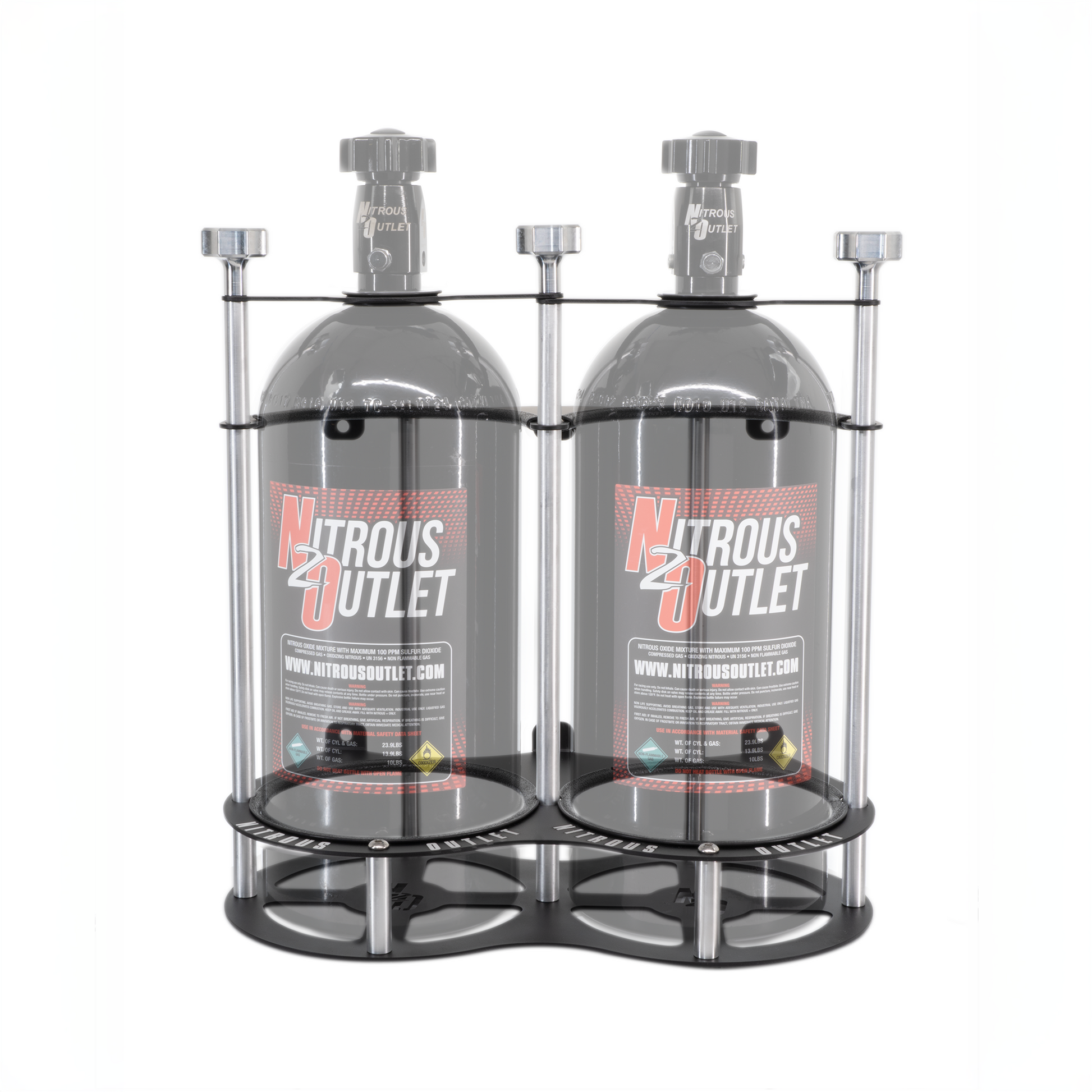 Nitrous Outlet Race-Light Dual 15lb Bottle Bracket - Vertical