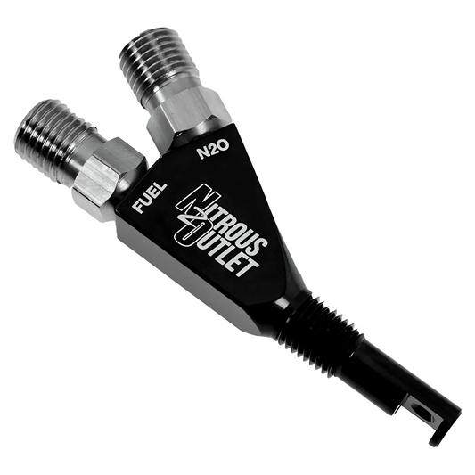 Nitrous Outlet 1/16" NPT Wet Nitrous Nozzle - 90 Degree Discharge/Aluminum