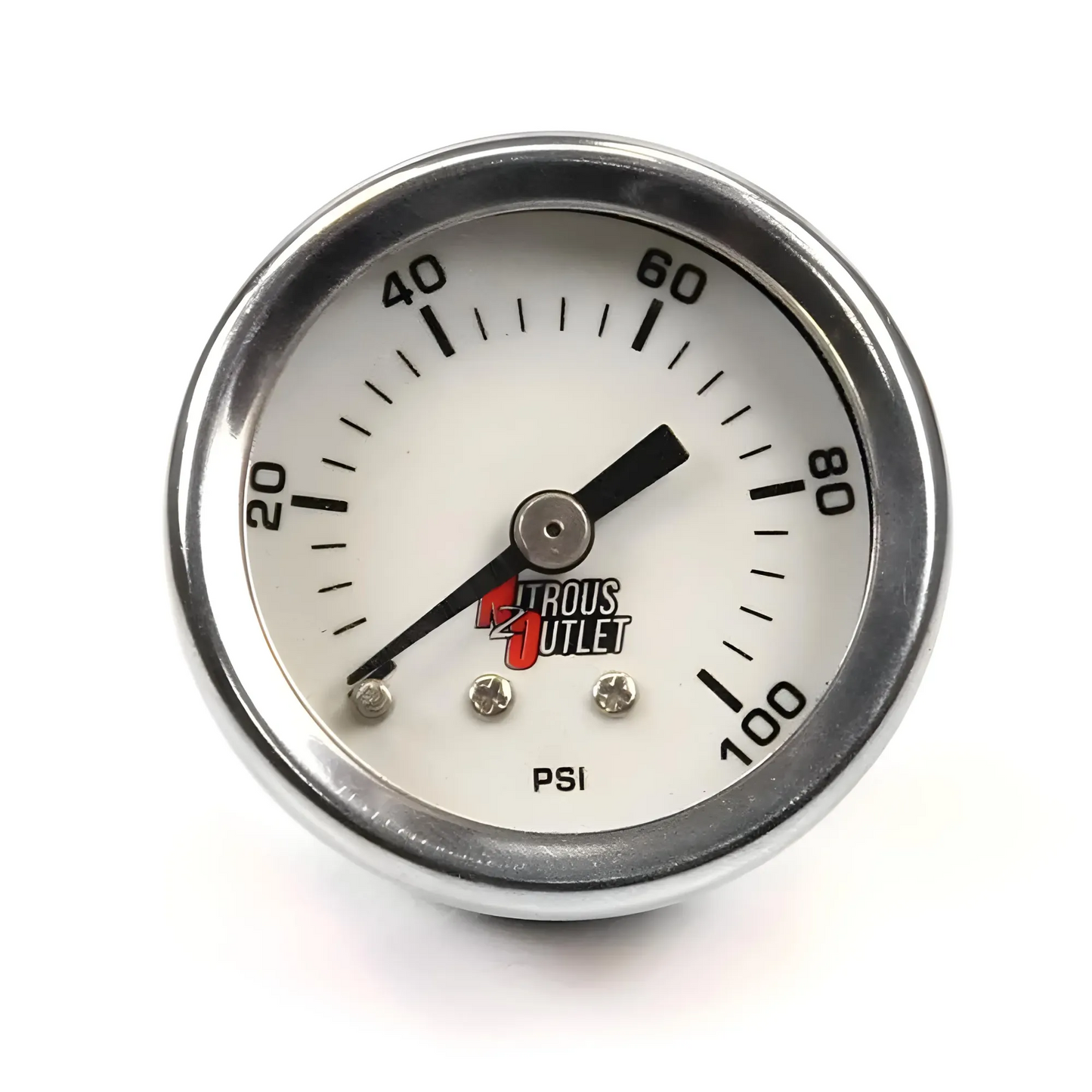 Nitrous Outlet Luminescent Fuel Pressure Gauge - 6AN Manifold (0-100 psi)