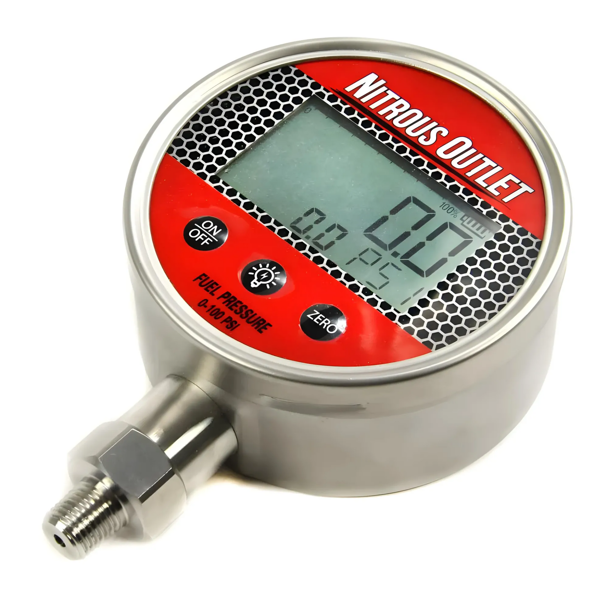 Nitrous Outlet Digital Fuel Pressure Gauge (0-100 psi)(1/4" NPT Thread)