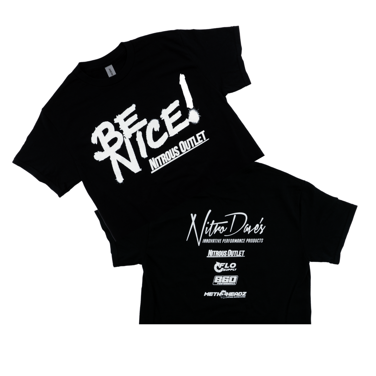 Nitrous Outlet Be Nice T-Shirt - X-Large/Black/Glow-N-Dark
