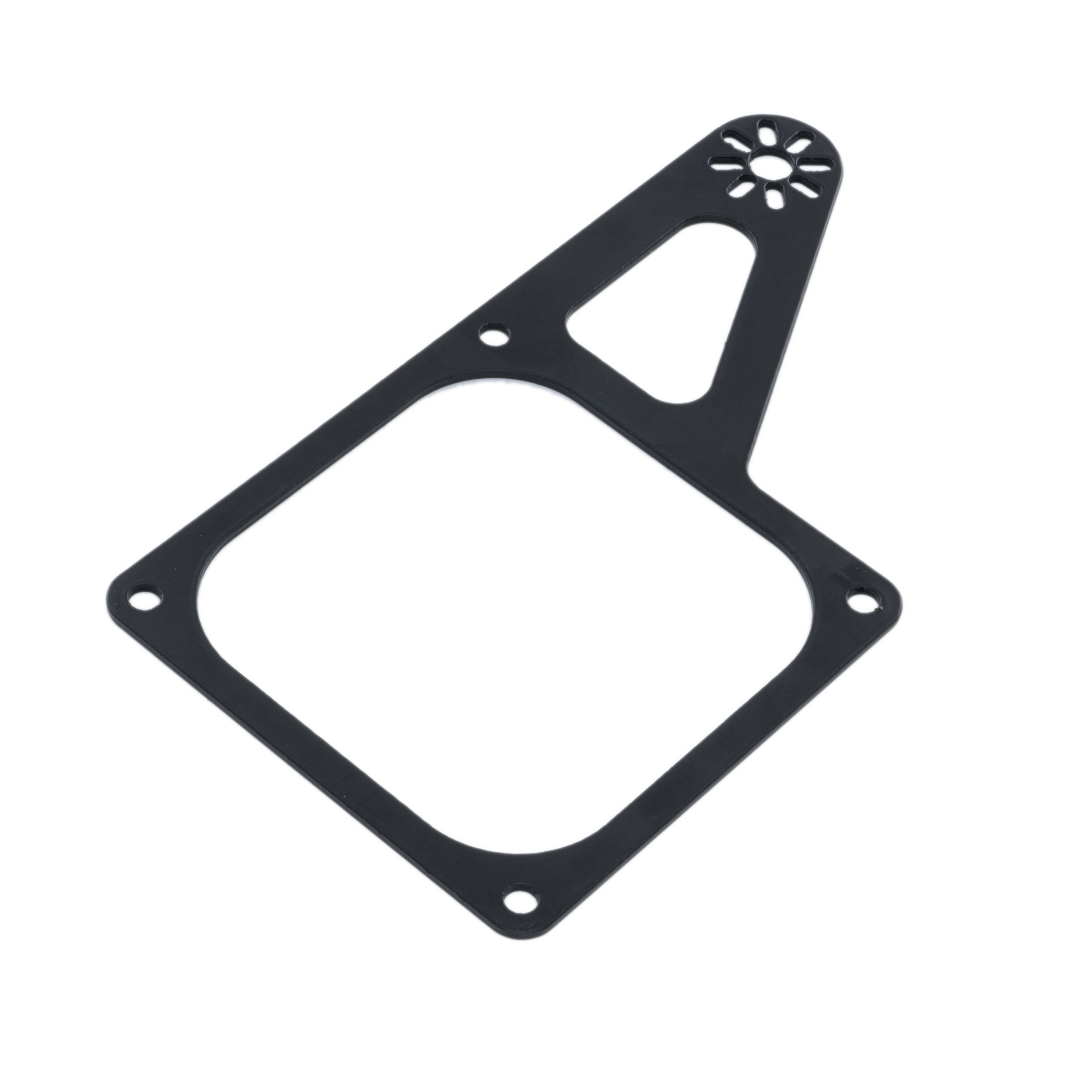 00-54613-WP Nitrous Outlet Square 4500 Flange 1 Solenoid Offset Bracket - Accufab 6500, Wilson 4500 2.55 Bore, Holley Twin Blade