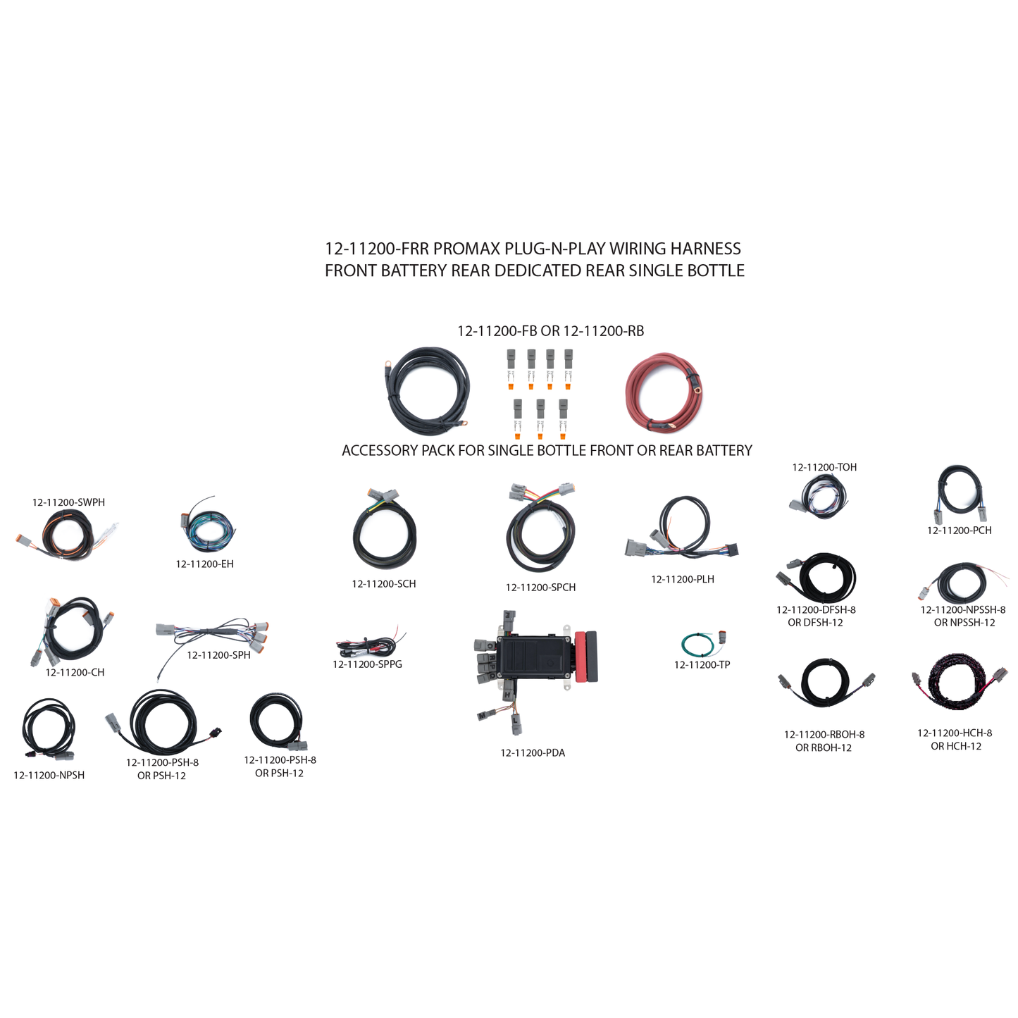 ProMax Plug-N-Play Wiring Harness - Battery Front â€“ Dedicated Rear - Rear Bottle Location