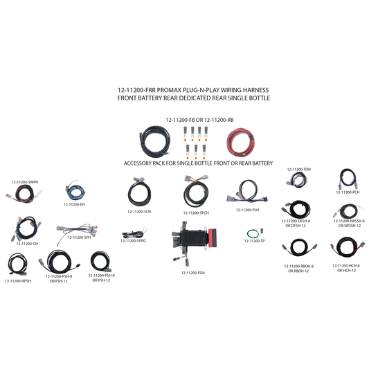 ProMax Plug-N-Play Wiring Harness - Battery Front â€“ Dedicated Rear - Rear Bottle Location