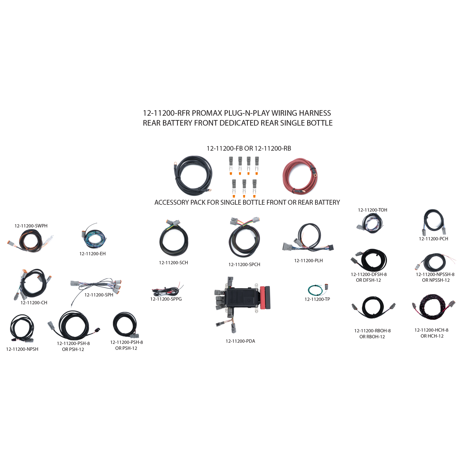 ProMax Plug-N-Play Wiring Harness - Battery Rear â€“ Dedicated Front- Rear Bottle Location
