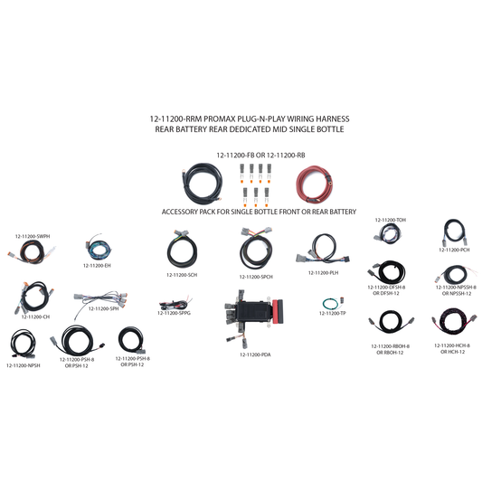 ProMax Plug-N-Play Wiring Harness - Battery Rear â€“ Dedicated Rear â€“ Mid Bottle Location