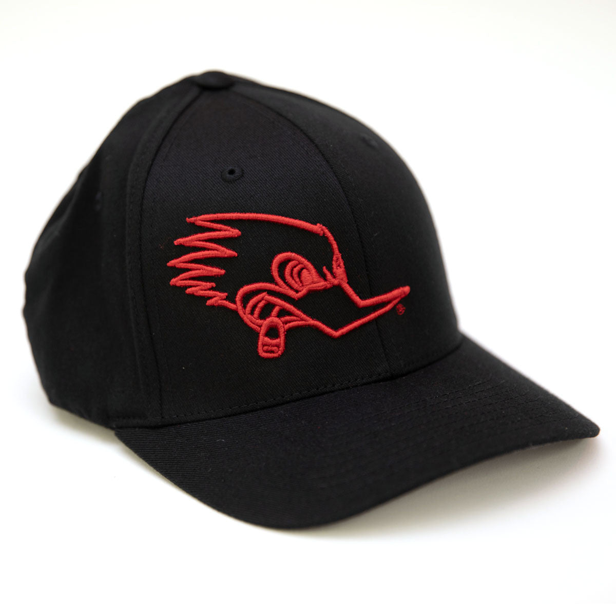 Mr. Horsepower Red Outline FlexFit Black Hat