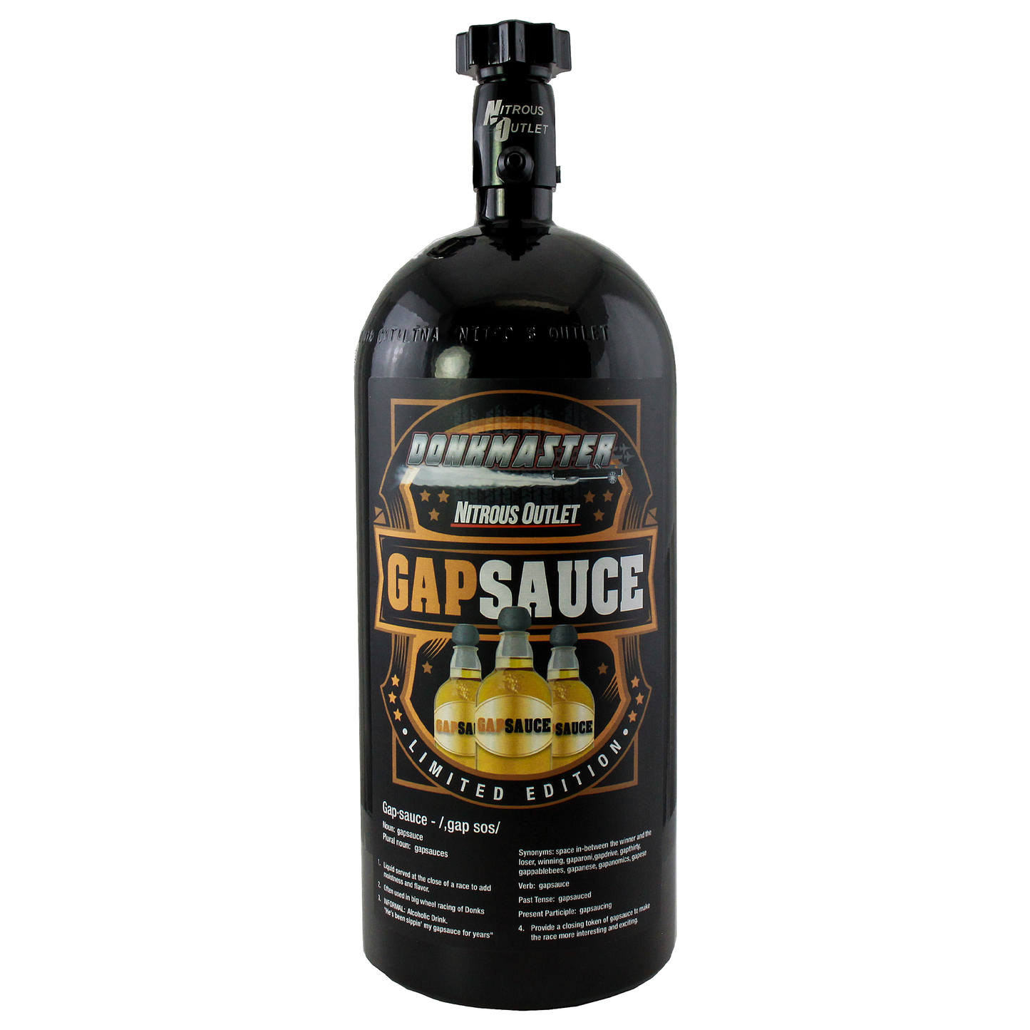 Nitrous Outlet Gap Sauce 10lb Nitrous Bottle - .508 ID Billet Valve