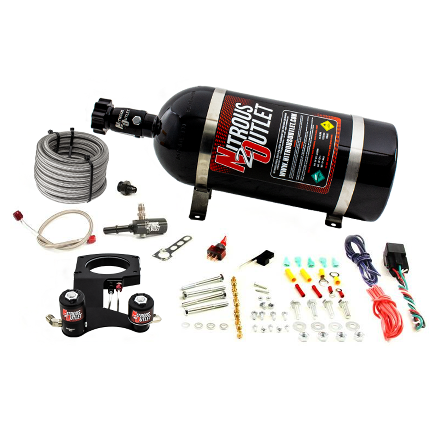 Nitrous Outlet GM 2014-2019 6.2L Truck Hard-line Plate System - Gas/E85 (5-55psi)(50-200HP)(No Bottle)
